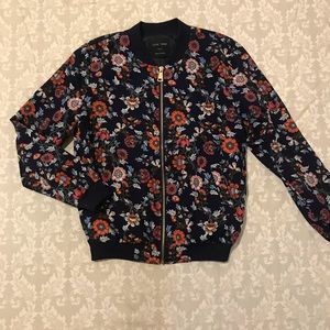 Floral bomber jacket